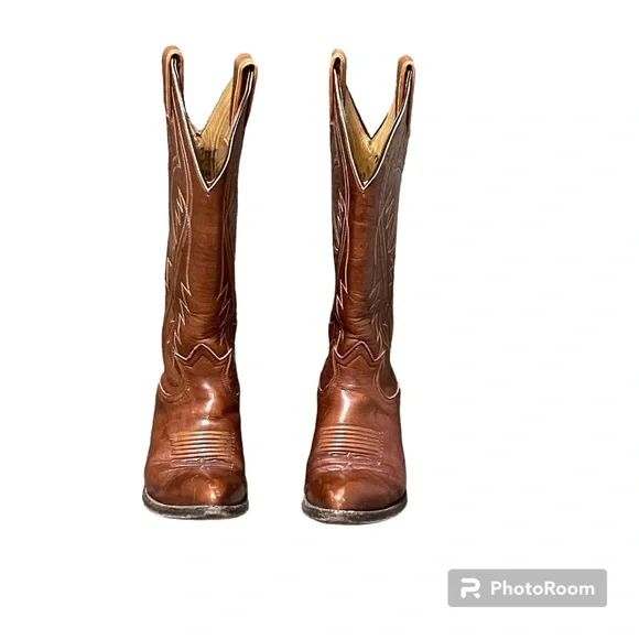 Tony lama 7224 leather cowboy cowgirl western boots. Size 4.5 C (wide) - Picture 9 of 10